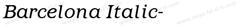 Barcelona Italic字体转换
